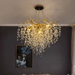 Afralia™ Crystal G9 Chandelier: Luxury Living Room Branch Pendant Lights, Modern LED Luminarias