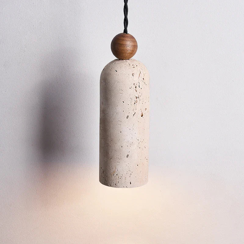 Afralia™ Wabi Sabi LED Pendant Lamps Yellow Travertine Hanging Light for Home Decor