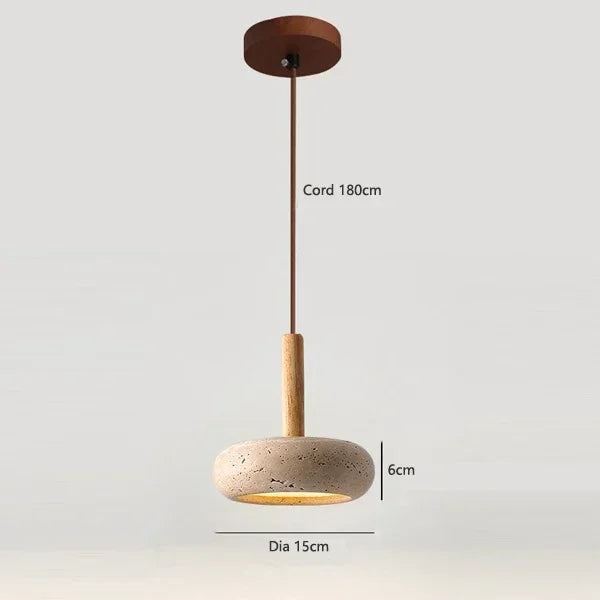 Natural Stone Chandelier Pendant - Ceiling Hanging Light for Bedroom, Dining Room