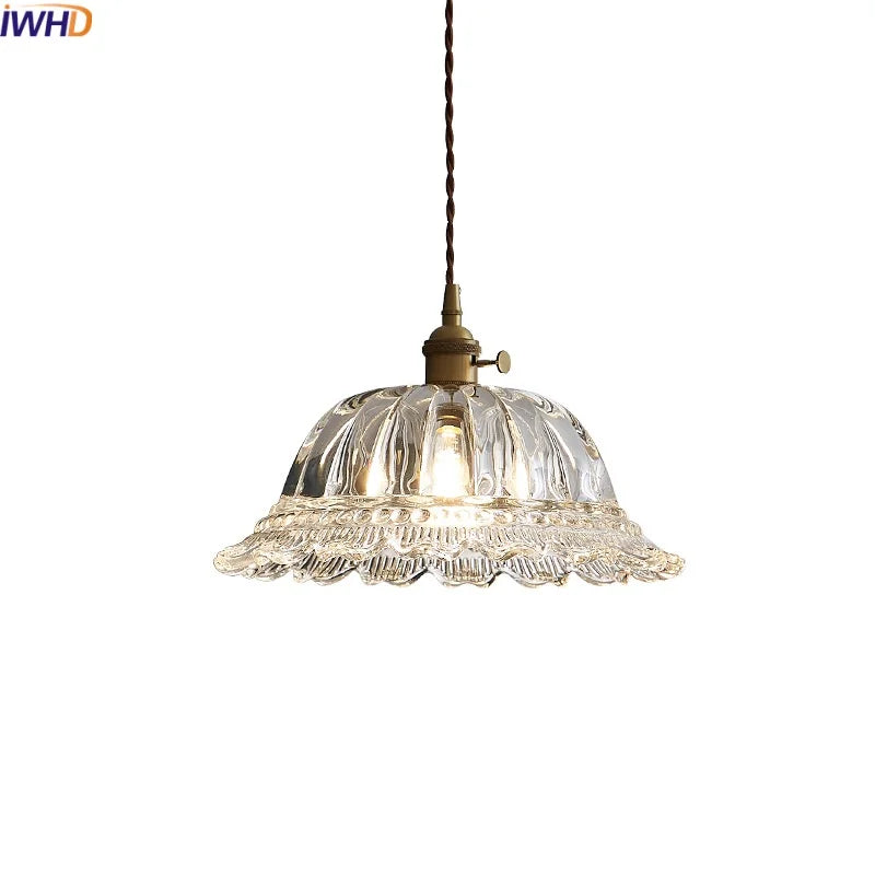 Clear Glass LED Pendant Light | Nordic Hanging Chandelier for Kitchen, Living Room