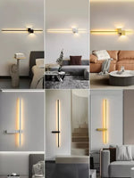 Modern Minimalist Strip Lighting: Aluminum Bedroom Living Room Wall Lamp