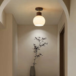 White Glass Ceiling Lamp LED Modern Nordic Kitchen Light