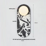 Glass Globe LED Wall Lamp: Modern Nordic Stone Bathroom Mirror Light