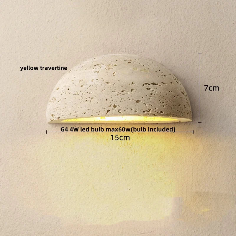 Yellow Cave Stone Wall Light Fixture for Home Decor and Lighting Integration