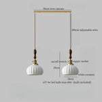 Wood Handle LED Pendant Lights Japanese Vintage Style Bar Bedroom Living Room HangLamp