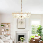 Crystal Pendant Light French Retro Design for Villa Bedroom Living Room