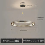 LED Pendant Light: Modern Minimalist Chandelier for Living, Dining, Kitchen, Bedroom, Office