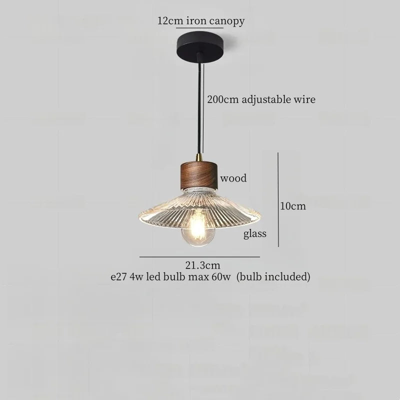 Glass LED Pendant Light - Modern Nordic Hanging Lamp for Home and Dining