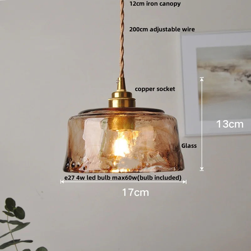 Walnut LED Glass Flower Pendant Light Fixture Adjusts Wire Modern Dining Bathroom