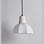White Glass LED Pendant Lamp for Living Room & Dining Table