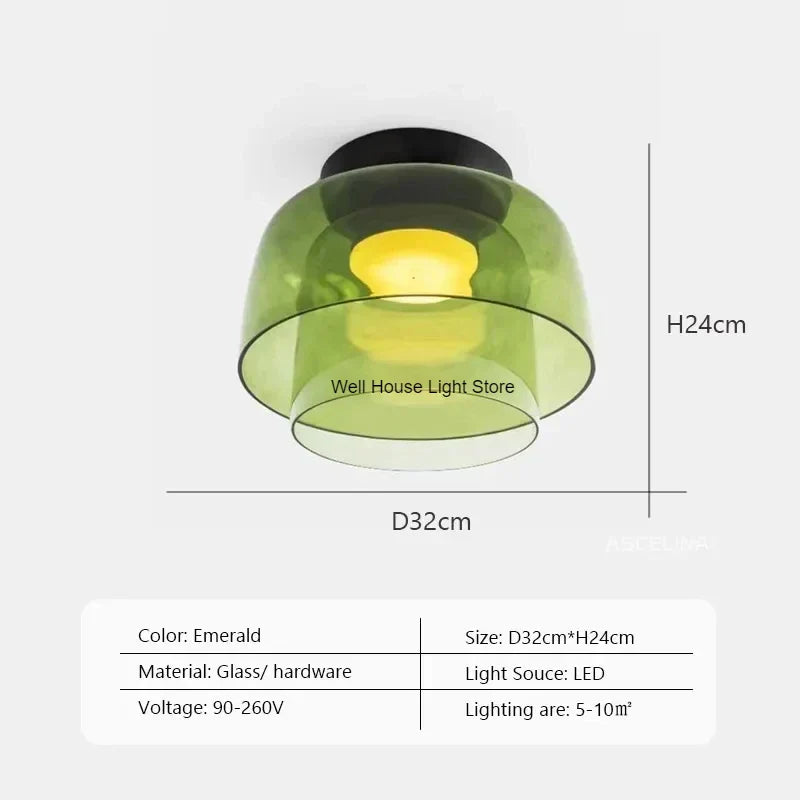 Glass Ceiling Chandelier - Luxury Nordic LED Ceiling Lamp