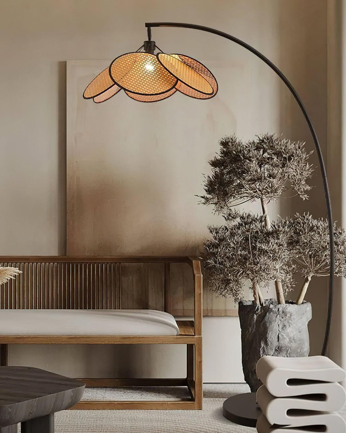 Screen Cannage Floor Lamp 41.3"