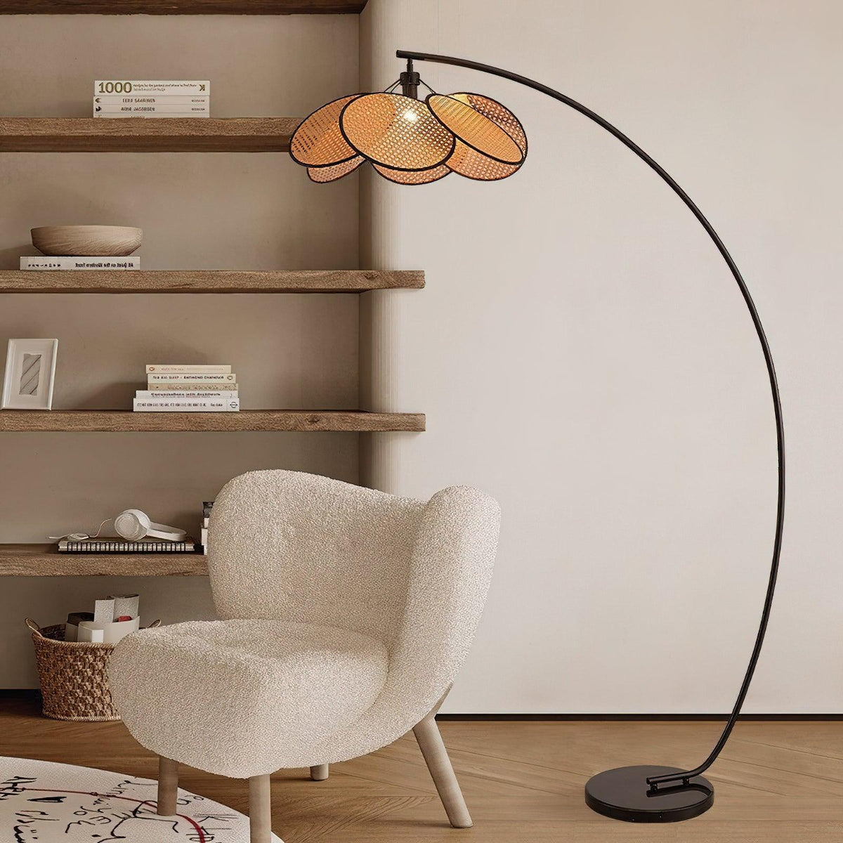 Screen Cannage Floor Lamp 41.3"