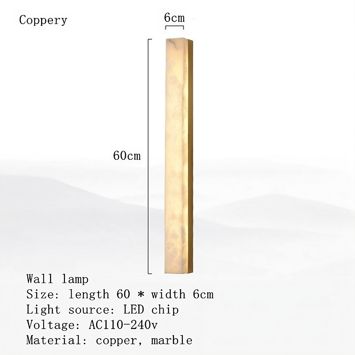 Natural Marble Indoor Wall Sconce