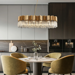 Milano Brushed Gold Dining Room Chandelier