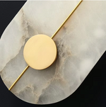 Moonshade Natural Marble & Brass Wall Sconce