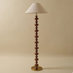 Sculpted Rhythm Wood Floor Lamp