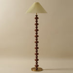 Sculpted Rhythm Wood Floor Lamp
