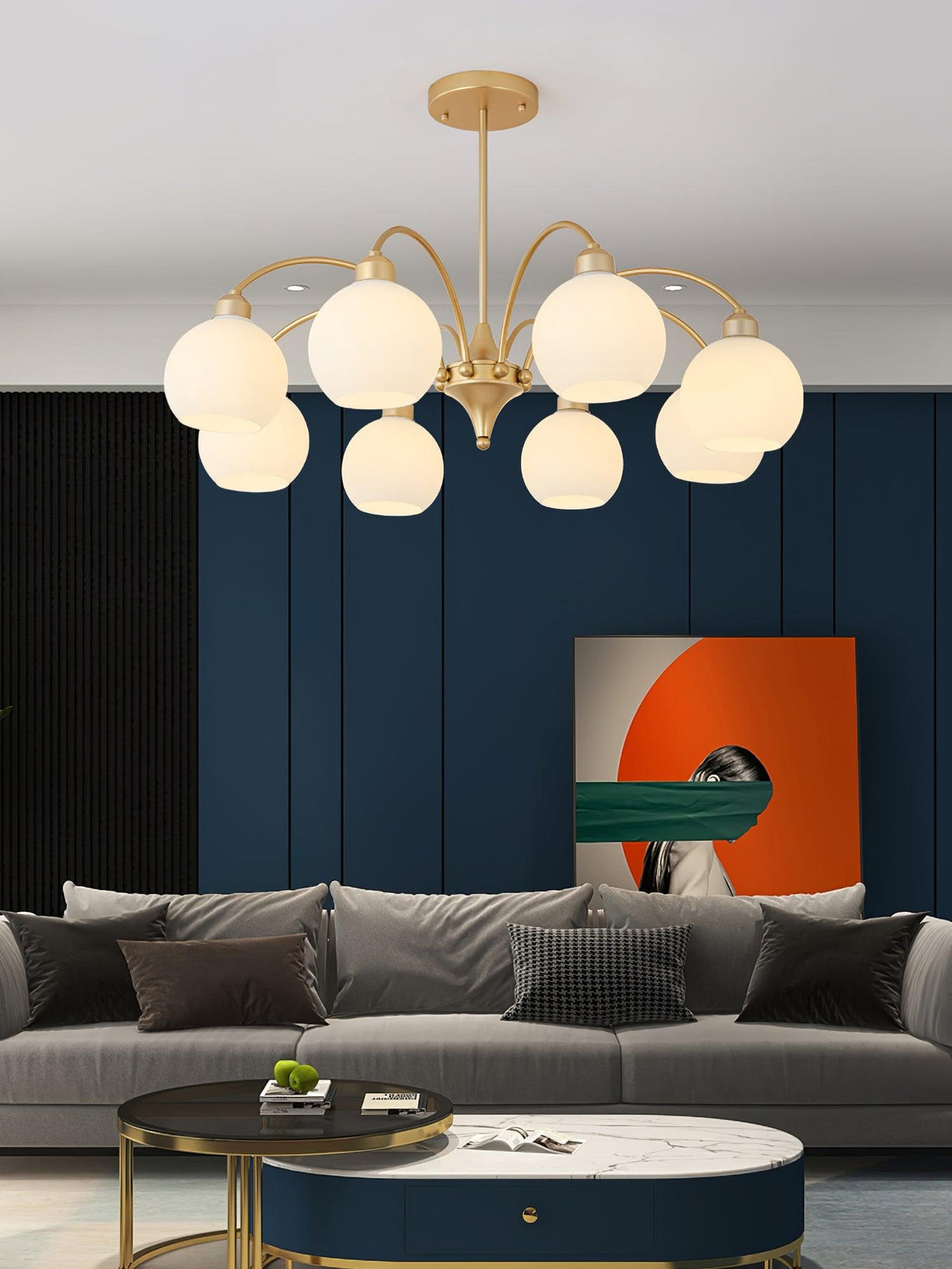 Sculptural Glass Chandelier