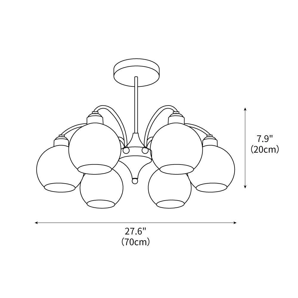 Sculptural Glass Chandelier