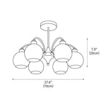 Sculptural Glass Chandelier