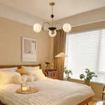 Sculptural Glass Ribbed Chandelier