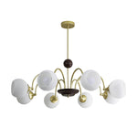 Sculptural Glass Ribbed Chandelier