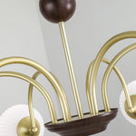 Sculptural Glass Ribbed Chandelier