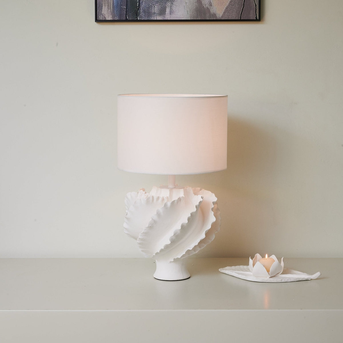 Sculptural Shell Inspired Table Lamp