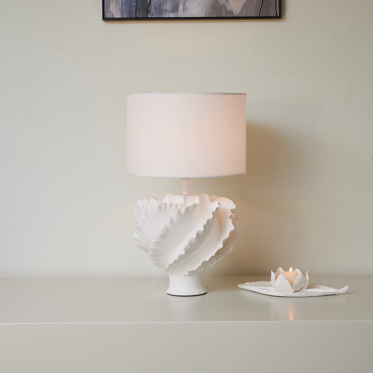 Sculptural Shell Inspired Table Lamp