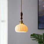 Ceramic Copper Chandelier LED Pendant Light Modern Hanging Lamp for Home Decor
