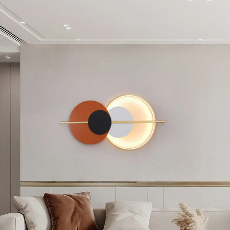 Circular Sofa Luxury Wall Lamp: Simple Modern Nordic Bedroom Lighting