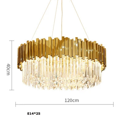 Crystal Oval LED Chandelier Lighting for Dinning Room