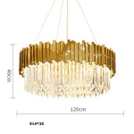 Crystal Oval LED Chandelier Lighting for Dinning Room