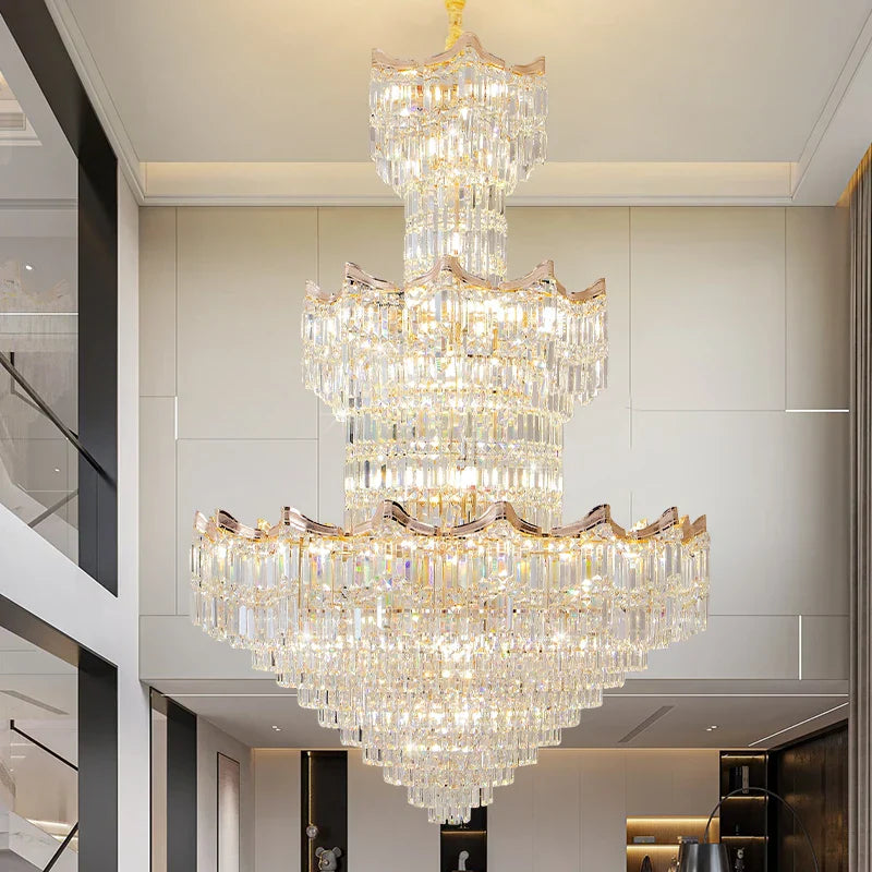 Crystal Duplex Chandelier: Post-Modern Luxury Living Room Club Villa Lighting