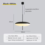 Modern Saucer Pendant Light 30/50cm Black White for Home & Commercial Decor
