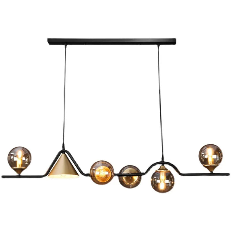 Glass Pendant Chandelier Nordic Ceiling Hanging Lamp - Kitchen Island Suspension Light