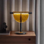 Amber Glass Table Lamp: Nordic Minimalist LED Nightstand Decor