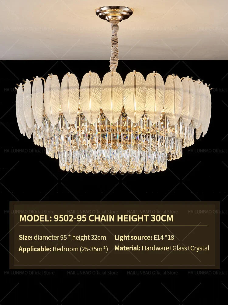 Luxury Crystal Chandelier: Modern Elegance for Living Room, Hall, Restaurant Lighting