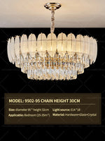 Luxury Crystal Chandelier: Modern Elegance for Living Room, Hall, Restaurant Lighting
