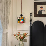 Afralia™ Square LED Pendant Light Wood Glass Modern Home Lighting