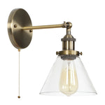 Loft LED Wall Lamp Vintage Pull Chain Switch Iron Bathroom Light