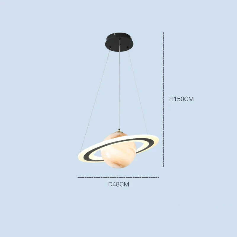 Planet Chandelier Kids Room Pendant Light | Living Bedroom Kitchen Hanging Lamp
