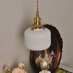 Ceramic Copper Wall Light Fixture with Pull Chain Switch, E27 LED, Modern Nordic Design