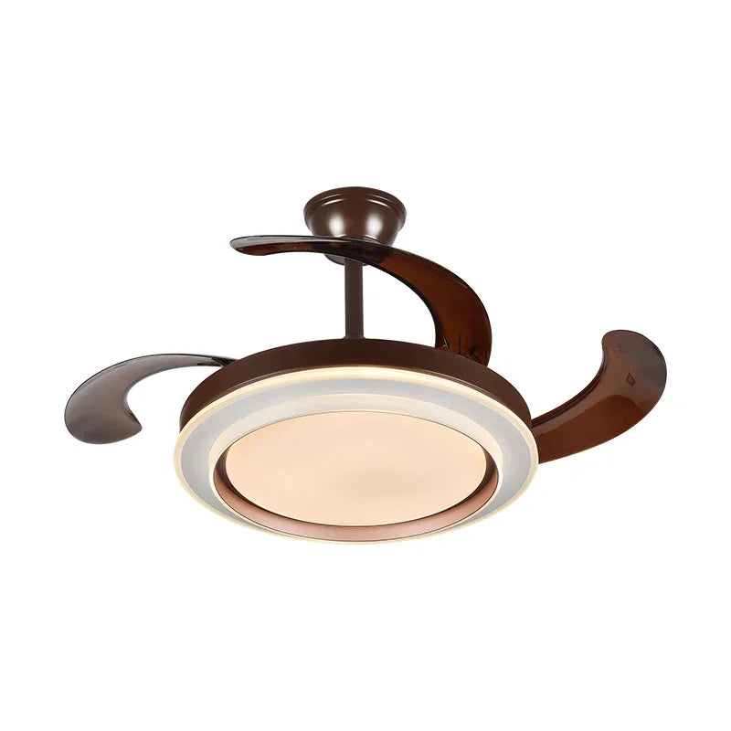 Copper Ceiling Fan Lights Remote Control 36/42inch Gold Fan Lamps