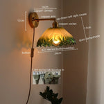 Japanese Style LED Glass Copper Wall Lamp Sconce for Restaurant, Bar, Bedroom, Bathroom