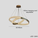 Crystal Ring Ceiling Chandelier | Stainless Steel | Luxury Home Decor