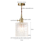 Nordic Style Copper Glass LED Pendant Lights for Living Dining Room