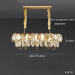 Nordic Crystal Chandelier Dimmable LED Pendant Lamp for Elegant Living Room Décor