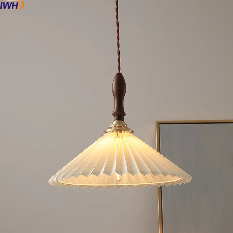 Copper LED Pendant Lights E14 Nordic Hanging Lamp for Coffee Bedroom Living Room